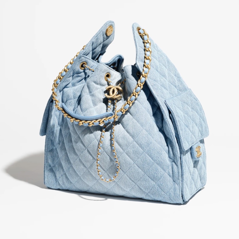 NEW✨ Chanel 25 Hobo Bag Medium Denim - Picture 10 of 14